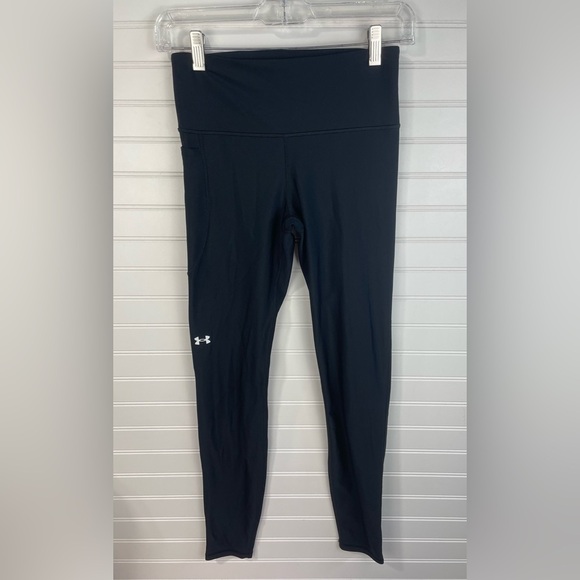 Under Armour Black Compression Athletic Heatgear Leggings Small Women’s EUC - Picture 1 of 8